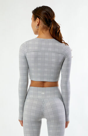 Active Plaid Long Sleeve Top image number 3
