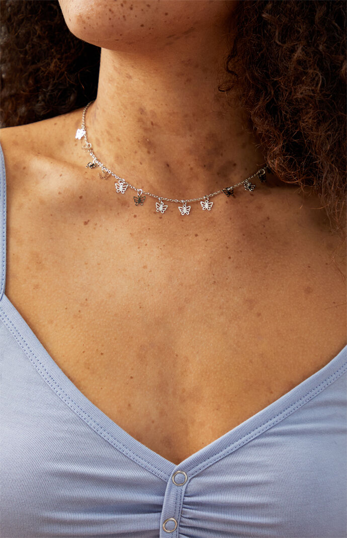 Butterfly Drop Necklace