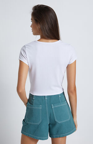 Green Workwear Cutoff Shorts image number 4