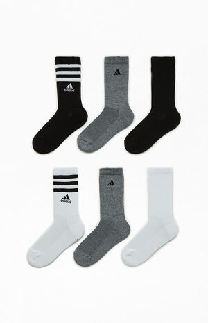 Kids 6 Pack Cushioned Crew Socks image number 2