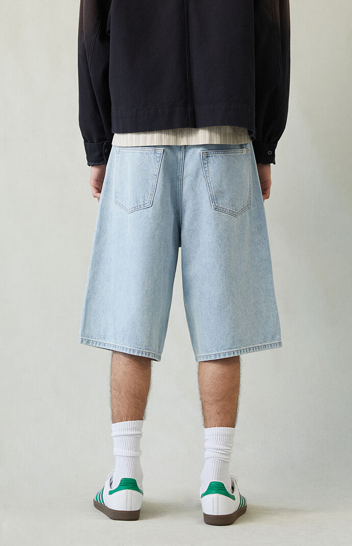 Pacsun Light Indigo Extreme Baggy Denim Shorts | PacSun
