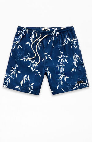 Blue Leaf 6.5" Swim Trunks image number 1