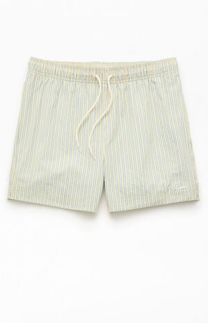 Smiley Stripe Seersucker 4.5" Swim Trunks image number 1