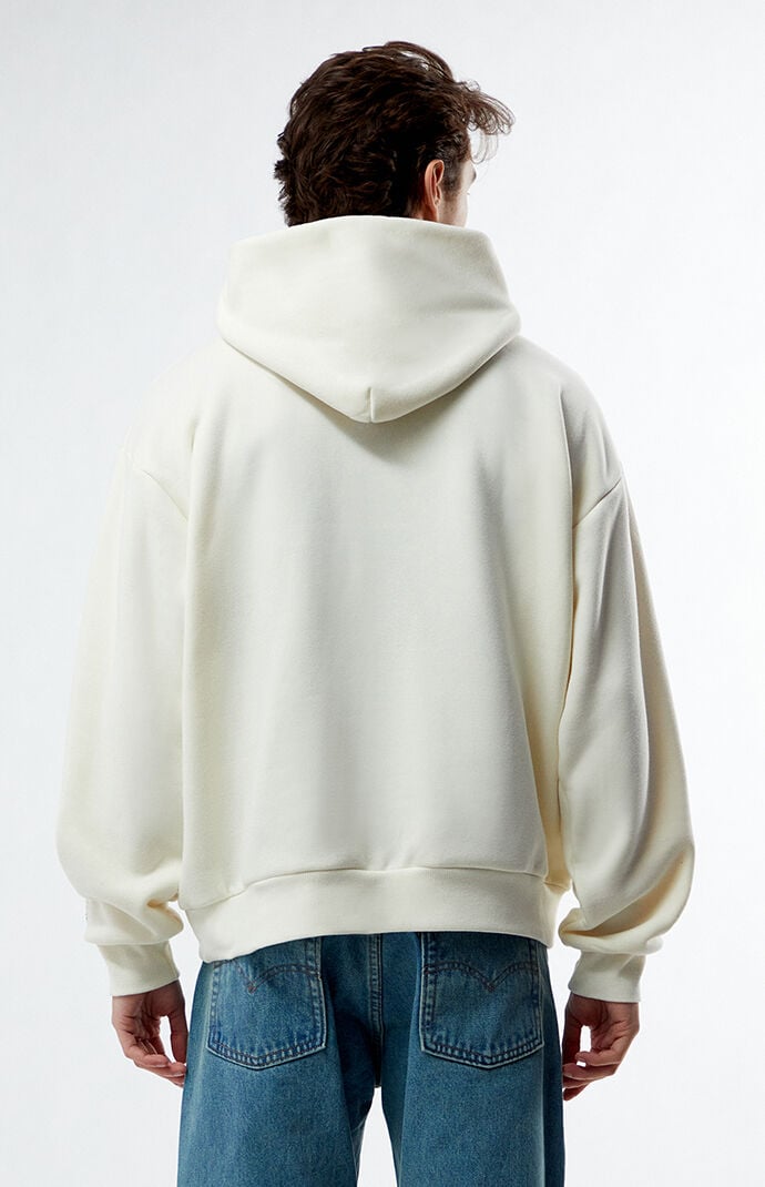 Pacsun Men s Solid Hoodie in Cream Size Small