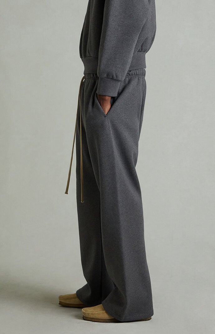 Fear of God ESSENTIALS Charcoal Heather Fleece Flare Sweatpants
