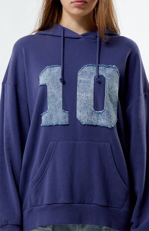 Denim Number Patch Hoodie image number 2