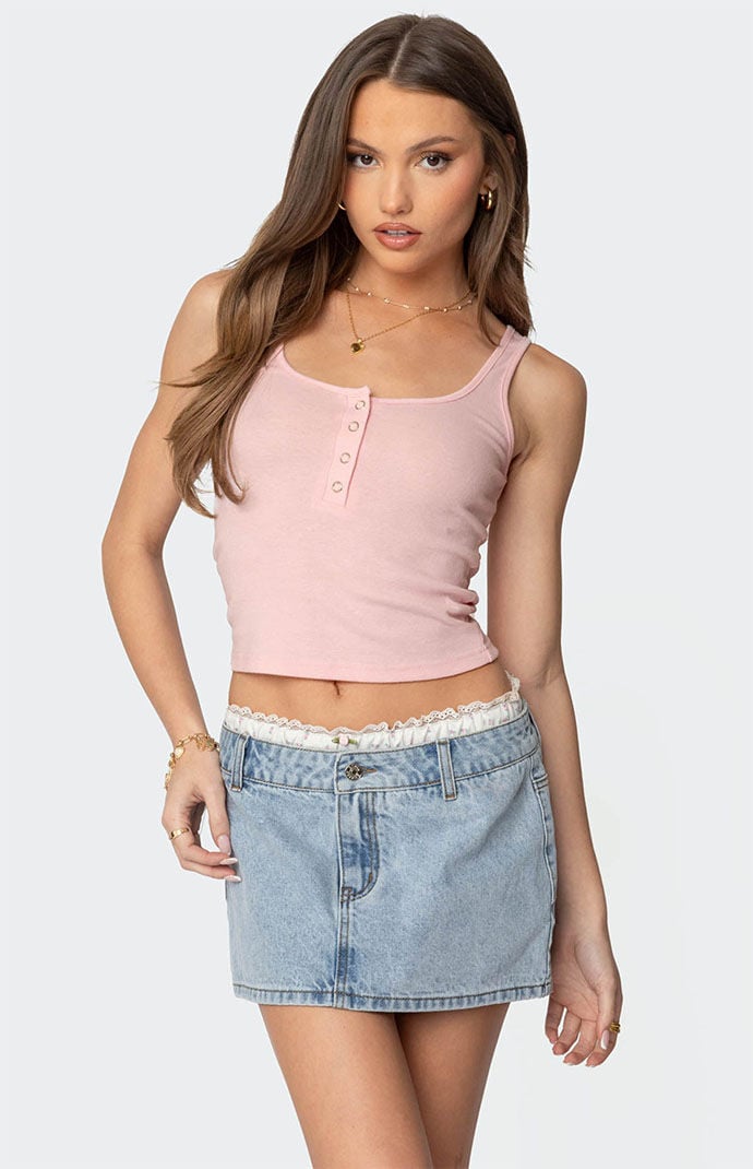 Edikted Tiana Henley Tank Top