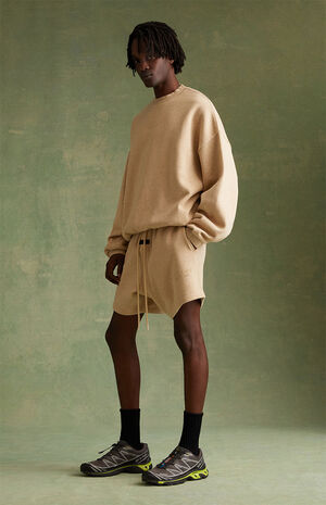 Gold Heather Sweat Shorts image number 1