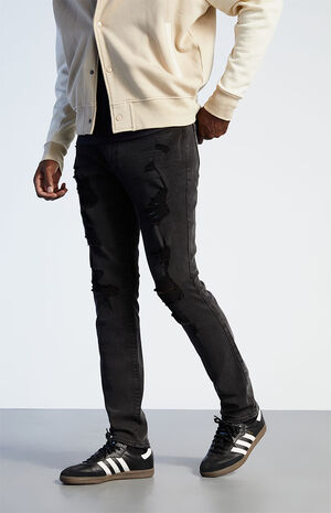 Black Zane Skinny Comfort Stretch Jeans image number 3