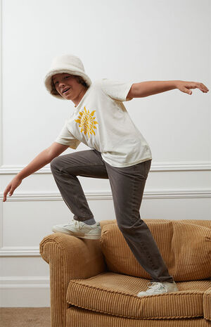 Eco Brown Straight Leg Jeans image number 5