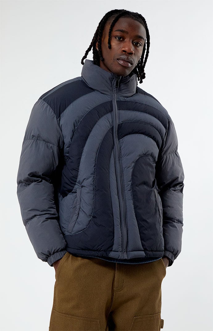 PacSun Warped Black Puffer Jacket PacSun