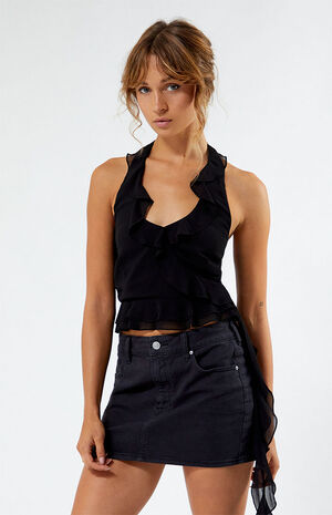 Mesh Ruffle Tank Top image number 2