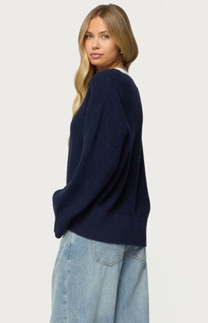 Bluebell Oversized Waffle Knit Sweater image number 3