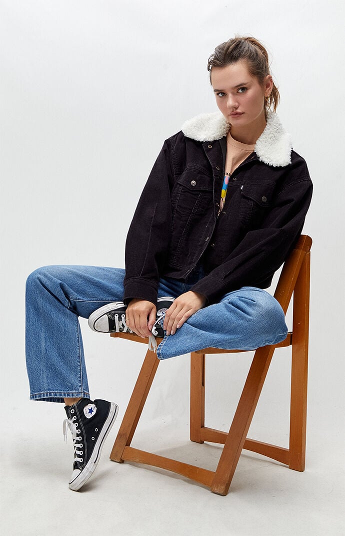 Levi s Sherpa Baby Baggy Trucker Jacket PacSun