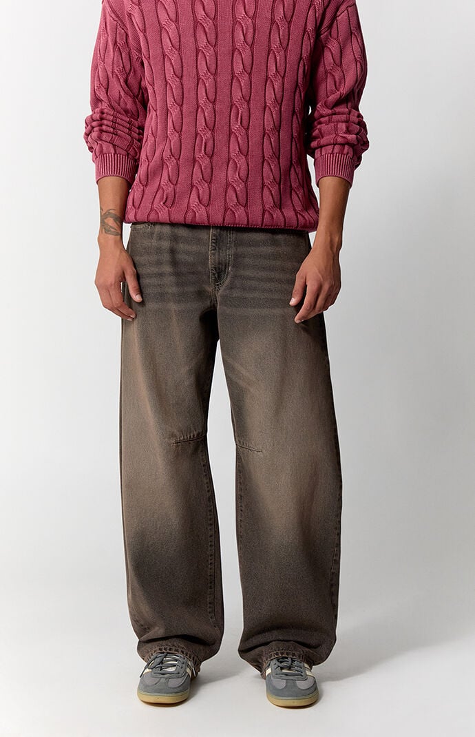 Pacsun Mason Baggy Barrel Jeans Brown