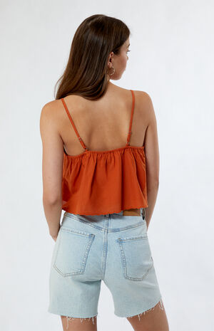 Embroidered Babydoll Cami Top image number 3