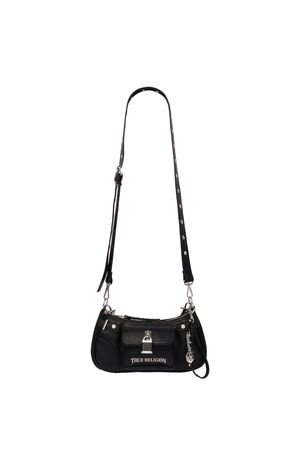 Black Moto Charm Shoulder Bag image number 7