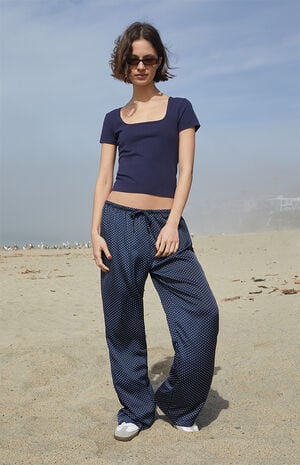 Navy Brenna Short Sleeve Top image number 4