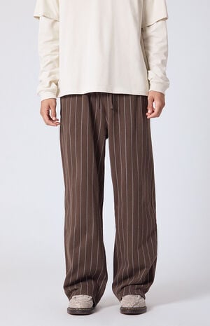 Pinstripe Extreme Baggy Fleece Sweatpants image number 2