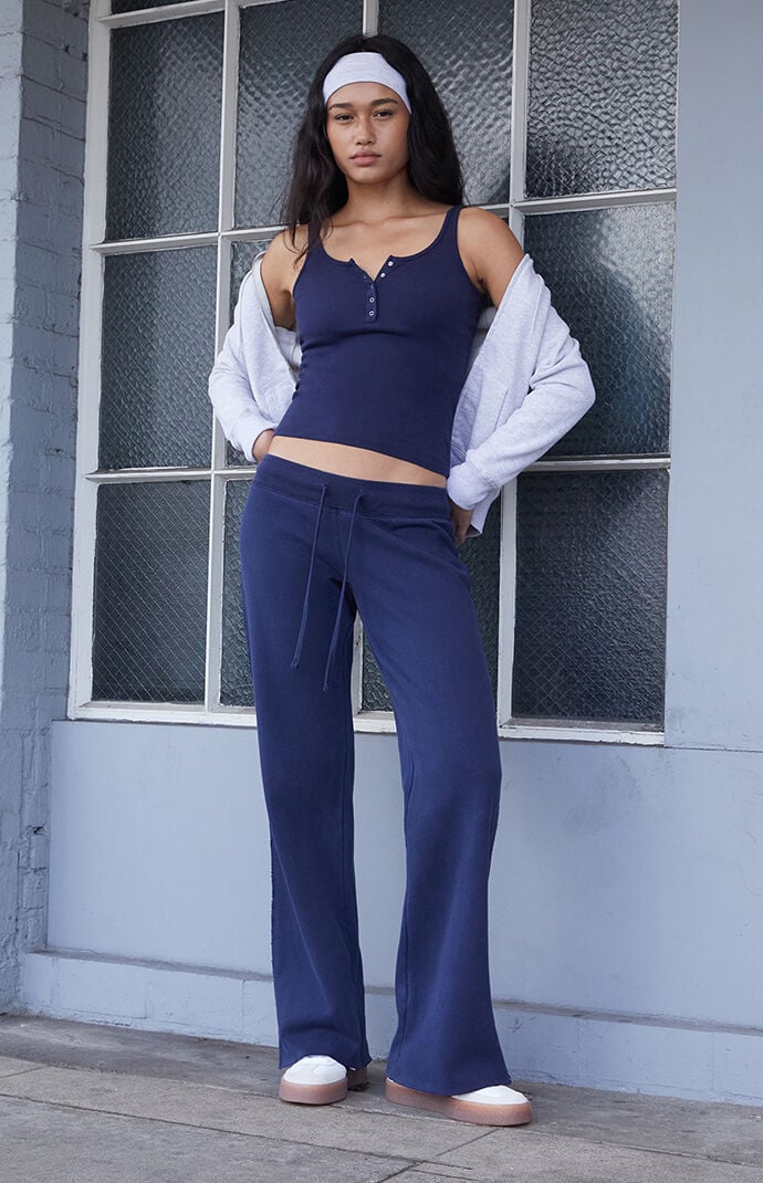 John Galt Dark Blue Hilary Soft Baggy Sweatpants