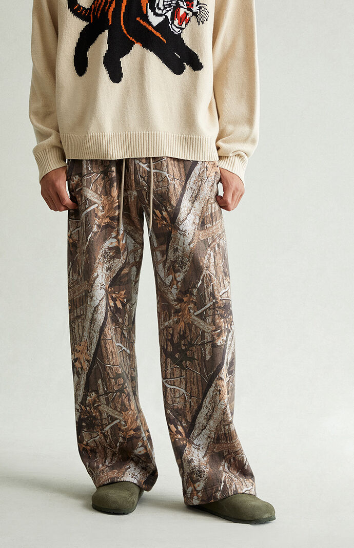 Pacsun Camo Fleece Extreme Baggy Sweatpants