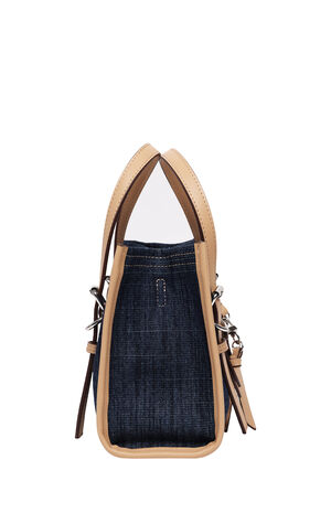 Denim Dangle Mini Tote Bag image number 4