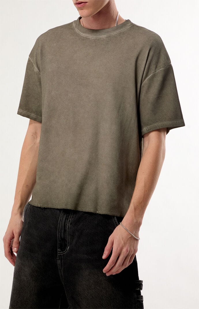 Pacsun Oil Dye Waffle Knit T-Shirt