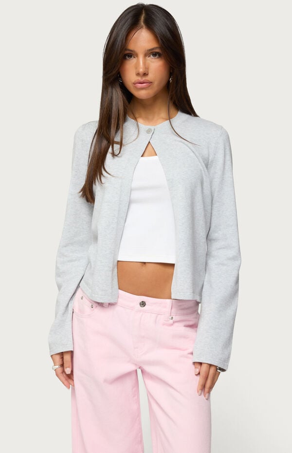 Edikted Jenie Split Front Knit Cardigan