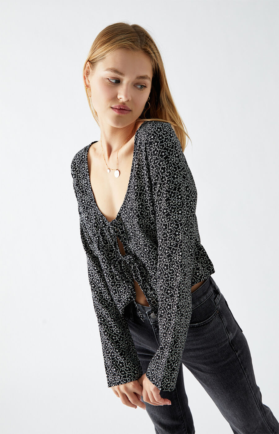 Kendall & Kylie Double Tie Front Top | PacSun