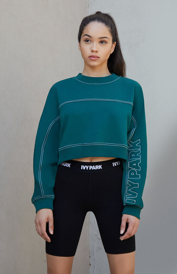 ivy park baseball stitch sweatshirt