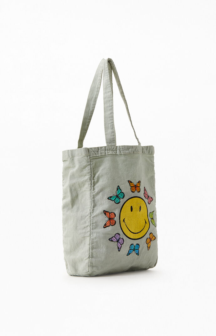 Butterfly Smiley Tote Bag