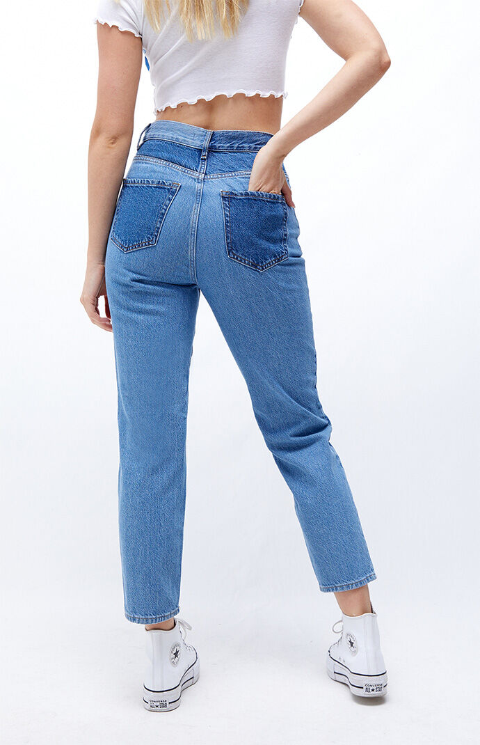 PacSun Eco Two-Tone Blue High Waisted 