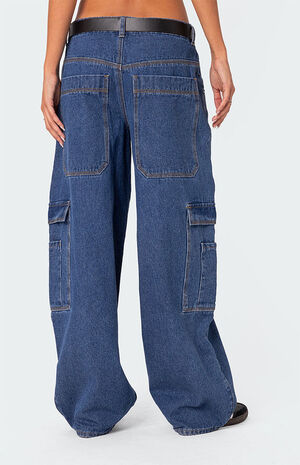 Super Oversized Belted Boyfriend Jeans image number 5