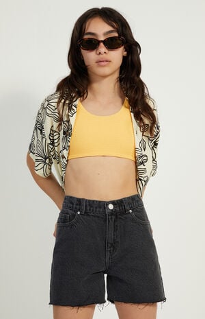 Black Denim Shorts image number 3