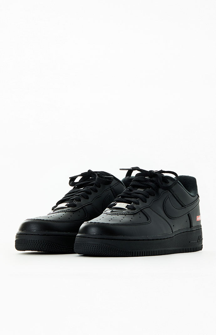 Nike x Supreme Black Air Force 1 Low Box Logo Shoes | PacSun