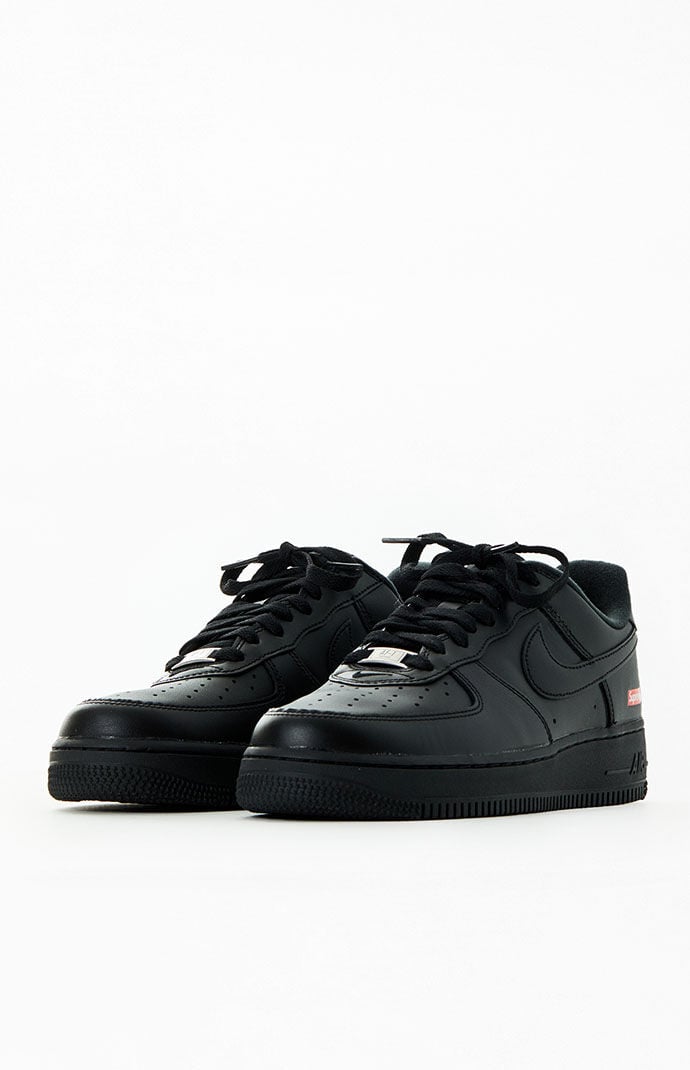 Nike x Supreme Black Air Force 1 Low Box Logo Shoes PacSun