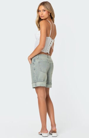 Semi Sheer Linen Look Corset image number 4