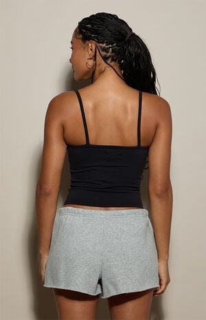 Heather Grey Ultra Soft Fleece Classic Sweat Shorts image number 4