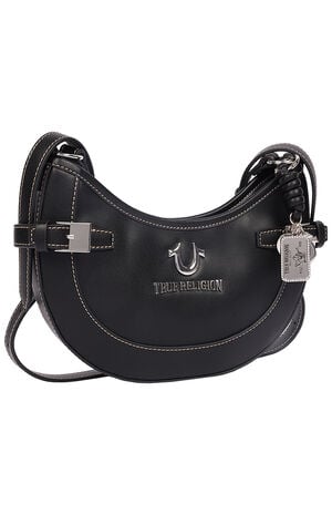 Black Blake Smooth Belted Hobo Bag image number 2