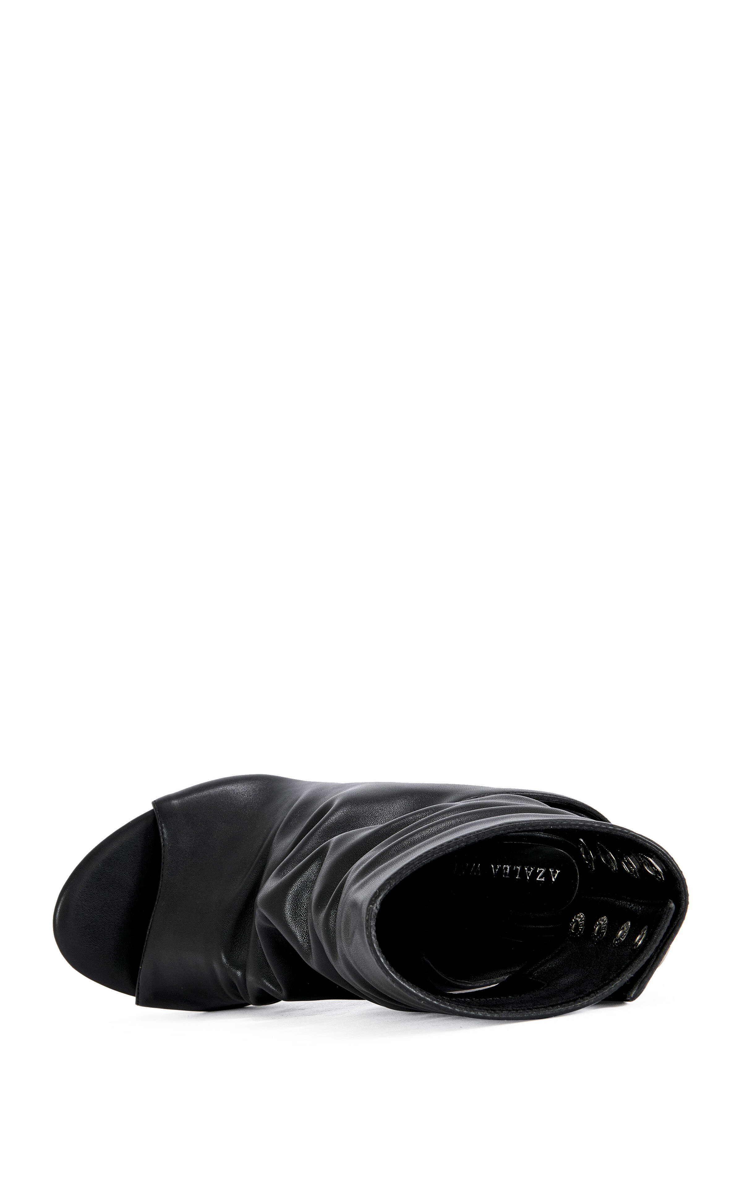 AZALEA WANG Women's Circos Black Wedge Sandal Booties