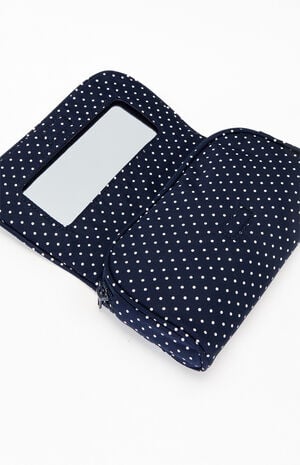 Navy Polka Dot Cosmetic Bag image number 2