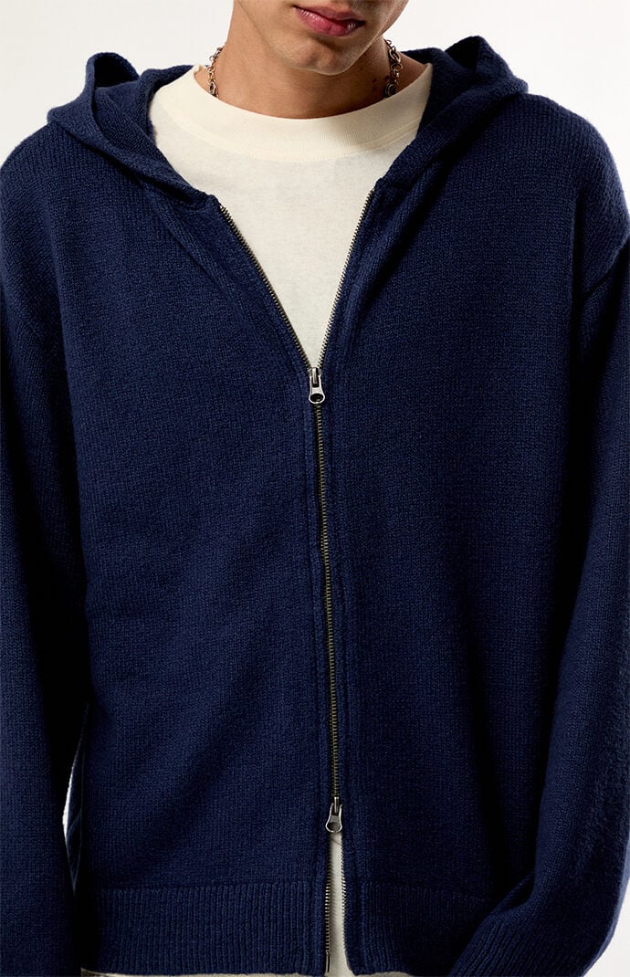 Pacsun Navy Stockton Dual Zip Sweater