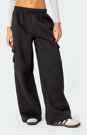 Wide Leg Cargo Sweatpants image number 3