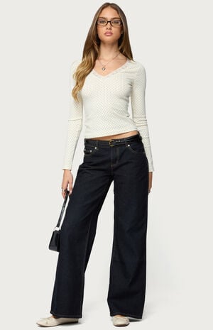 Morah Lacey Polka Dot Top image number 5