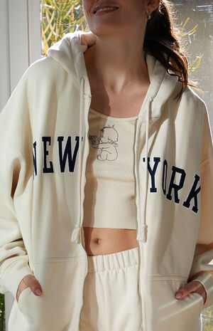 Cream New York Full Zip Hoodie image number 2