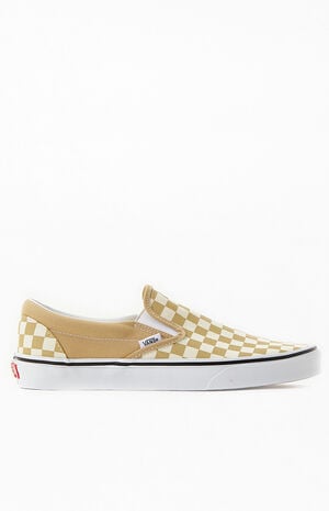 beige check vans