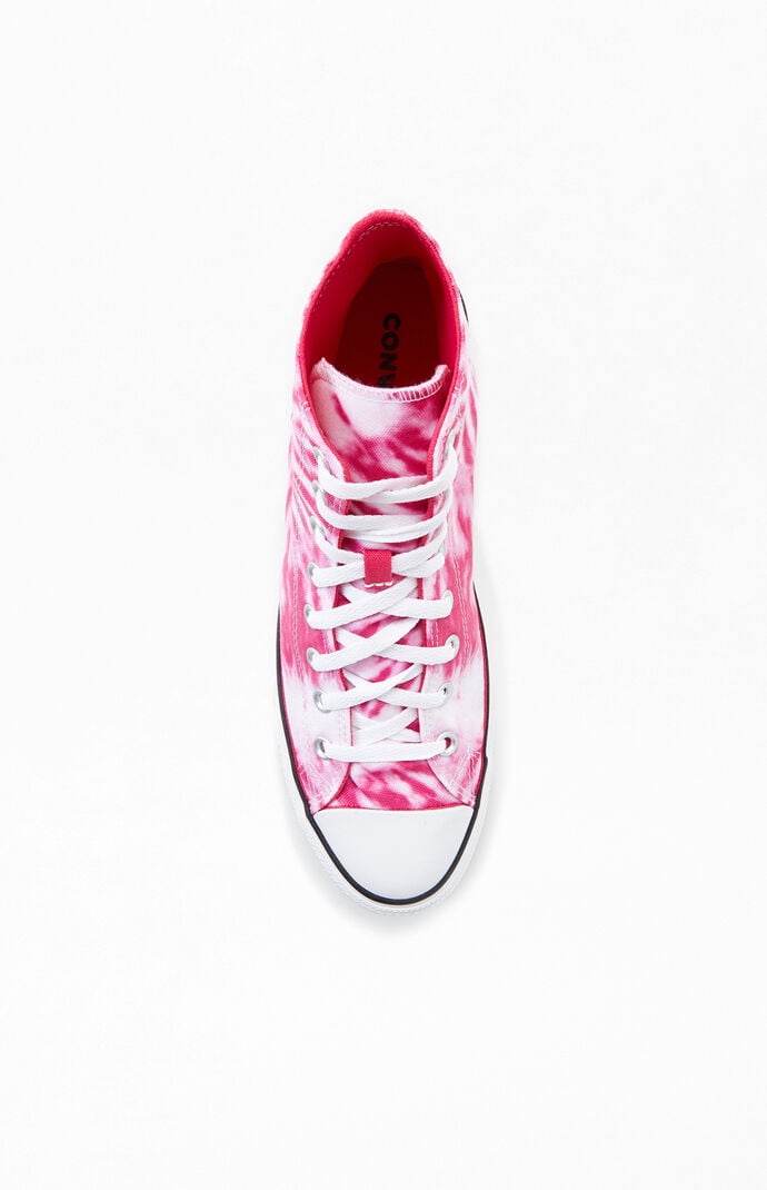 Pink Tie-Dyed Chuck Taylor All Star High Top Shoes