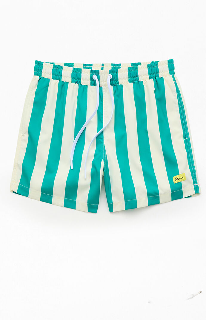 Duvin Design Striped Travel 4.5" Swim Trunks