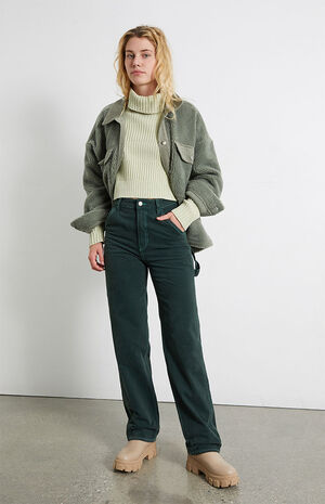 Eco Green Boyfriend Carpenter Pants image number 1