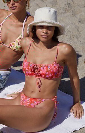 Eco Red Cherry Salina Keyhole Tank Bikini Top image number 4